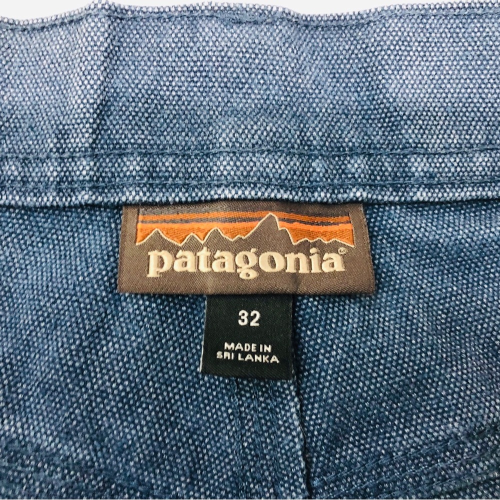 VTG 90s Y2K Patagonia Utility Workwear Pants L Blue Mens Straight 32 Waist jeans